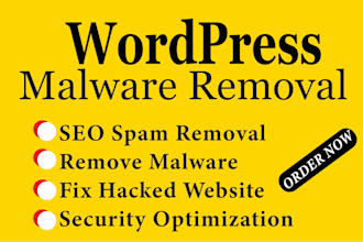 can do wordpress malware removal and security fix