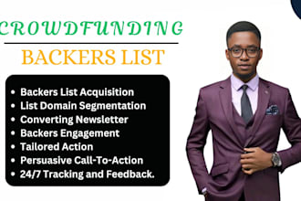 generate kickstarter gofundme indiegogo ngo crowdfunding funding backers list