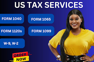 professionally prepare irs tax forms 1040, 1065, or 1120s