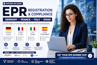 do epr registration for germany, france, italy, spain lucid, weee, batteries