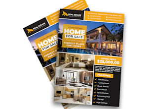 design modern flyer, poster design and door hanger