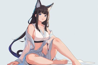 draw unique style amazing anime illustration for you
