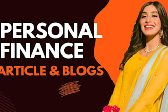 write personal finance articles and blog posts