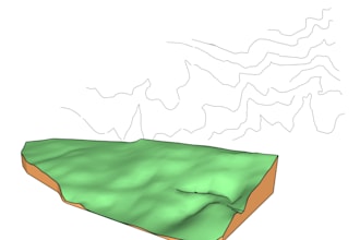create 3d sketchup terrain model from dwg