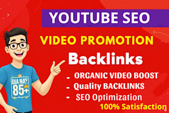 do organic youtube video promotion channel SEO backlinks