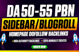 da 50 plus sidebar backlinks dofollow