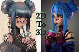 do 3d character modeling 3d cartoon character design with 3d character rigging