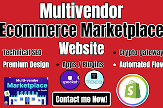 shopify store setup shopify redesign multivendor ecommerce marketplace website
