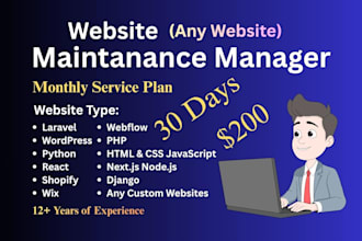 be your website manager and maintenance expert