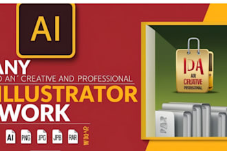recreate, redraw logo and images into detailed vector art with adobe illustrator
