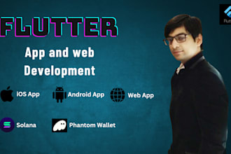 build flutter mobile and web apps with apis, solana blockchain and crypto wallet