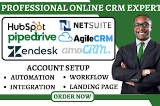 setup infor crm amocrm agile crm netsuite zendesk pipedrive hubspot automation