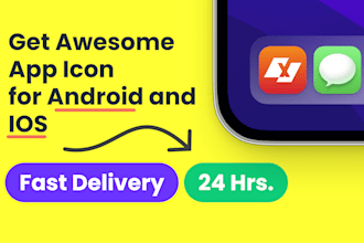 design app icon design or modern app icon logo