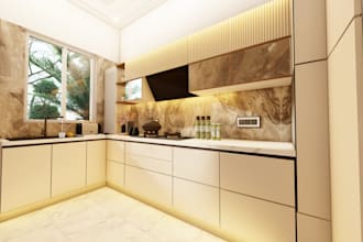 do 3d home kitchen design and rendering