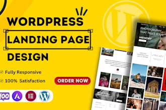 create premium wordpress landing page or elementor landing page