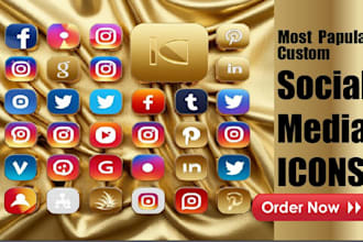 design custom icons,simple,png,svg icon,line,flate for app, social media,website