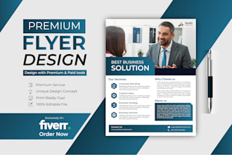 do premium marketing flyer design, custom flyer design