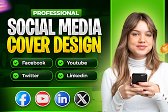 design a professional facebook cover or social media banner, youtube banner