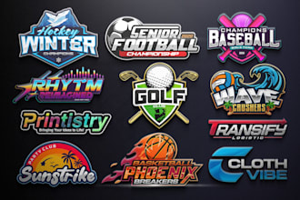custom stunning modern logo design for sports, golf, basketball, racing team