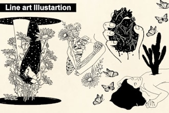 do fine work of poetry, book formatting , poetry line art