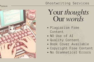 ghostwrite fiction novels and stories for you