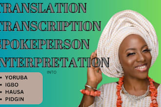 translate english to any nigeria language yoruba, igbo, hausa