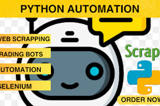 automate web scraping, data processing using python selenium