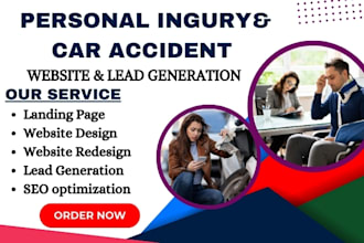design personal injury website car accident website personal injury leads