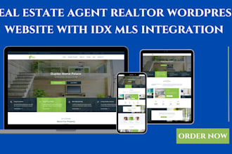 design real estate agent realtor wordpress website with idx mls integration