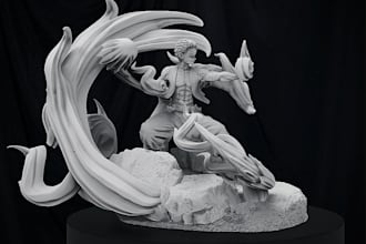 turn 2d to 3dsculpt, fix stl model, resize stl, head bust model, toys for print