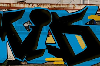draw a sketch of your name in graffiti style