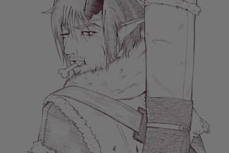 draw a cheap sketch of your dnd character