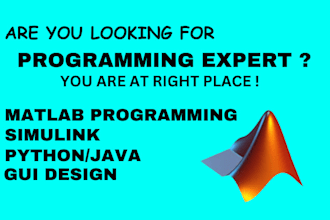 do matlab and python programming, simulink and gui design