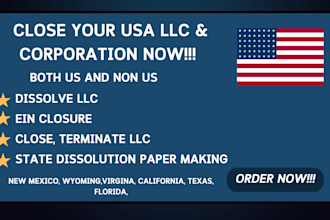 close, terminate or dissolve your wyoming, delware, new mexico, ca llc