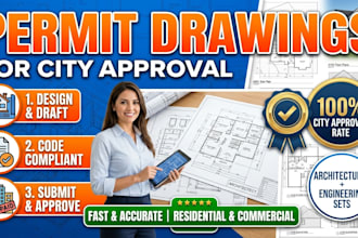 prepare professional permit drawing sets for city approval