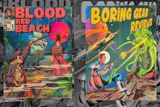 do amazing vintage comic art,poster,thsirt,horror,albumcover