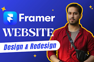 design a professional framer website or framer website landing page