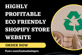build eco friendly vegan organic product grocery fitness shopify store website