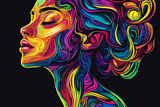 create a vector line art any product outline drawing
