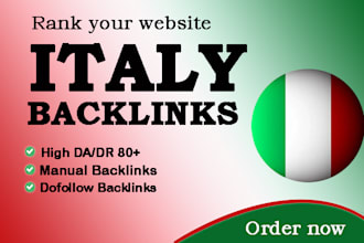 build 20 italian seo rankings with high quality italy dofollow backlinks