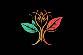 design minimal botanical, boho, floral logo