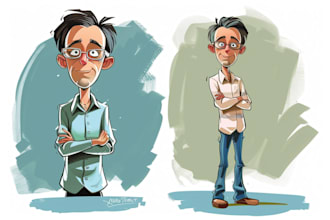draw your cartoon character, caricature, avatar