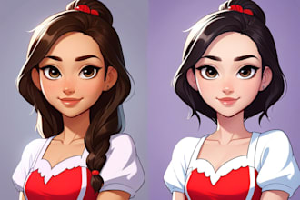 draw cartoon portrait in disney style from your photo