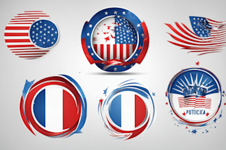 create patriotic and political logo