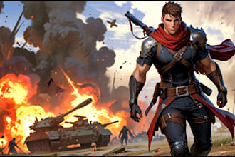 paint a character illustration in a fantasy world
