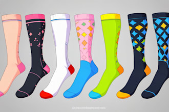 design custom and unique socks design