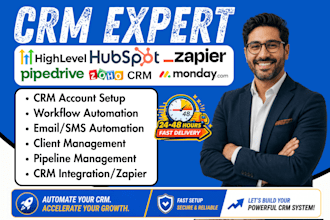 setup hubspot zoho crm monday gohighlevel pipedrive automation make integration
