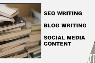 be your SEO and social media article writer