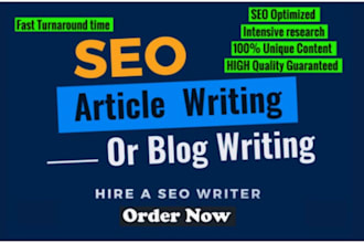 do SEO article writing, blog post writing or content writing
