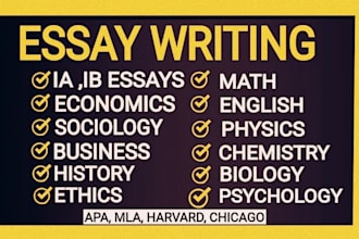 do essay writing , extended essay, ib ia, hl, sl, ee